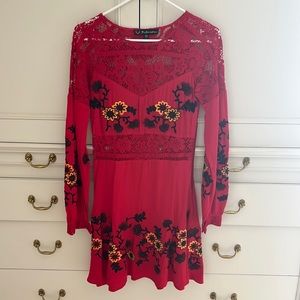 Red For Love & Lemons mini dress size XS